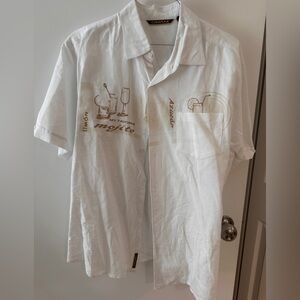 Cubavera White Mojito Graphic Men's Shirt